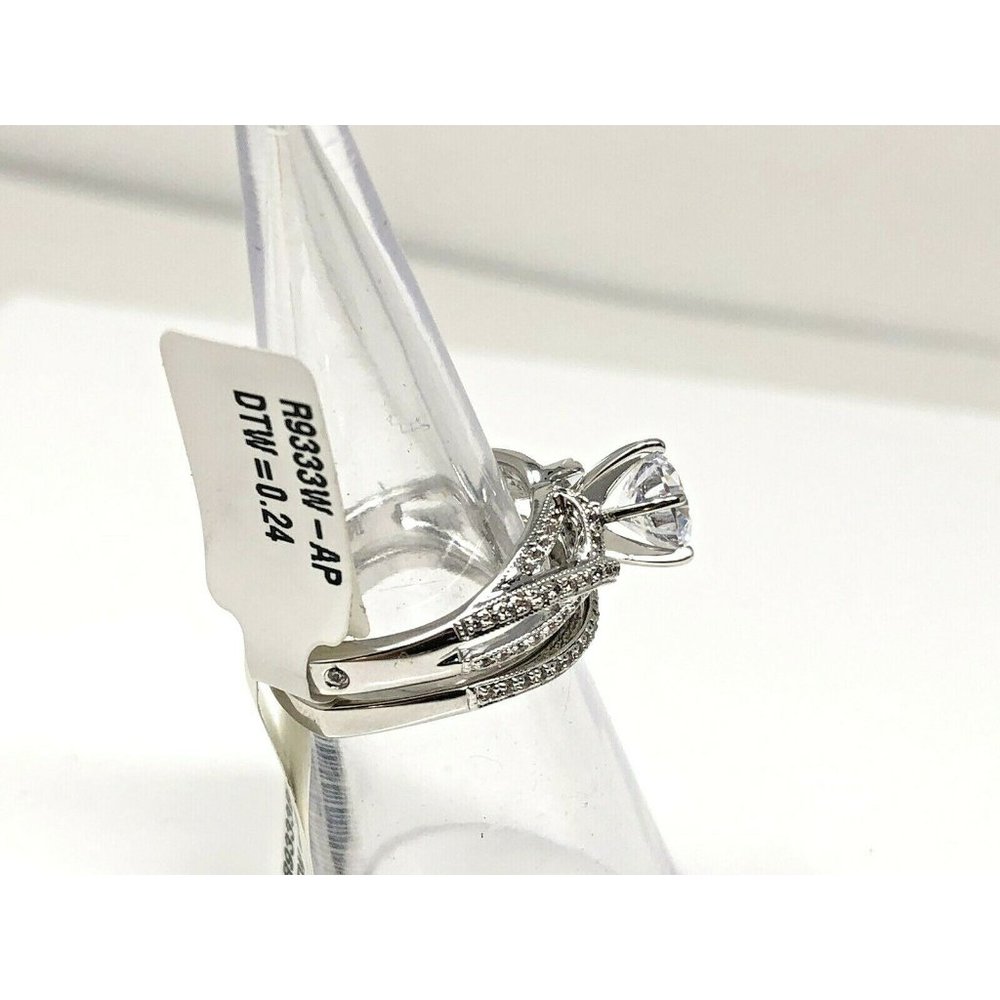 Valina Spiral Style Cubic Zirconia Engagement Ring - Picture 6 of 6